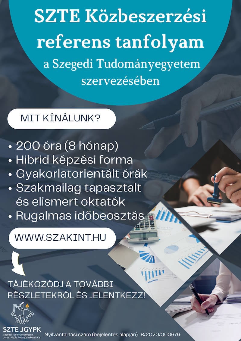 SZTE Közbeszerzési Referens képzés